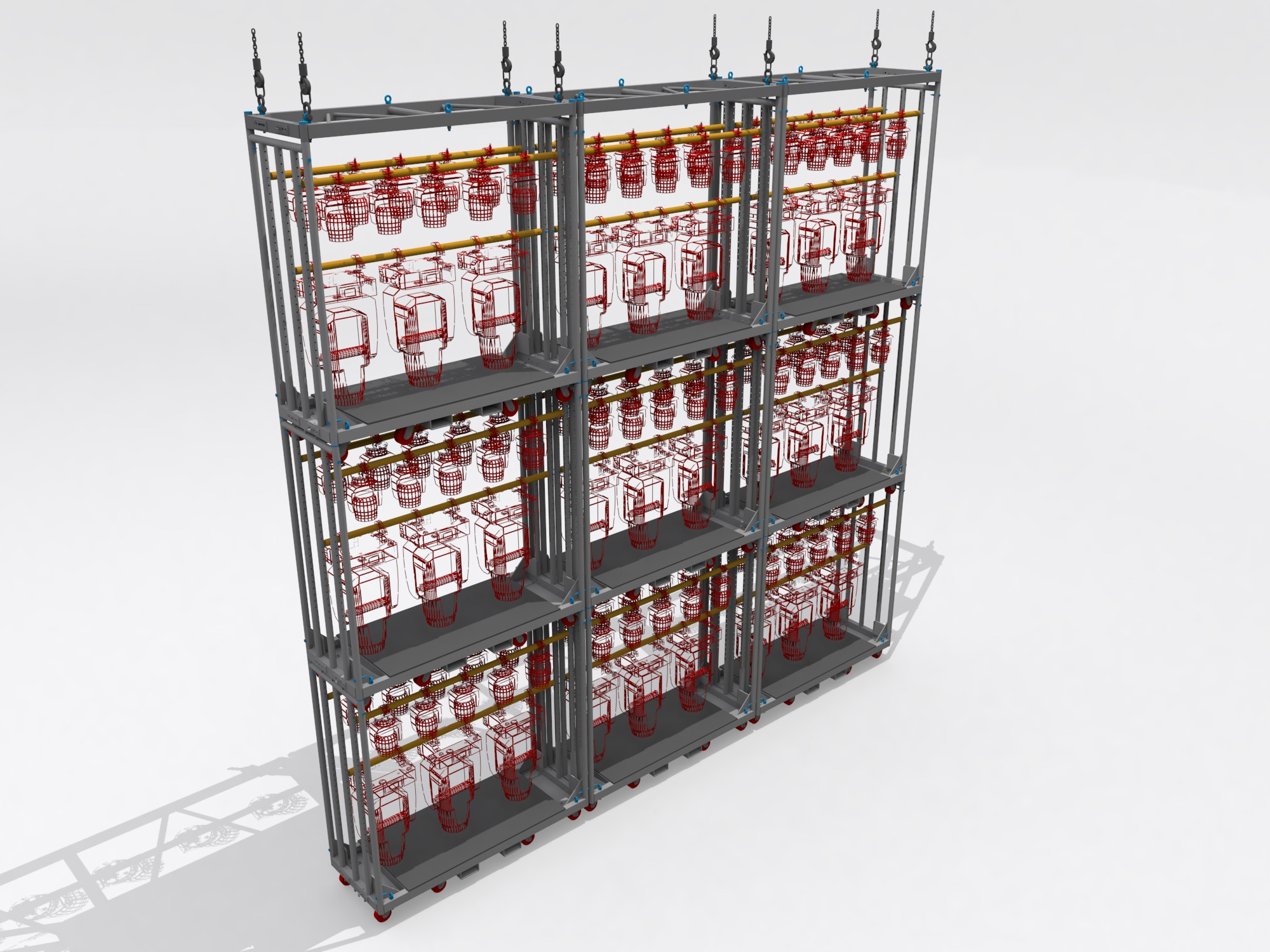 Metal Rack in wall configuration