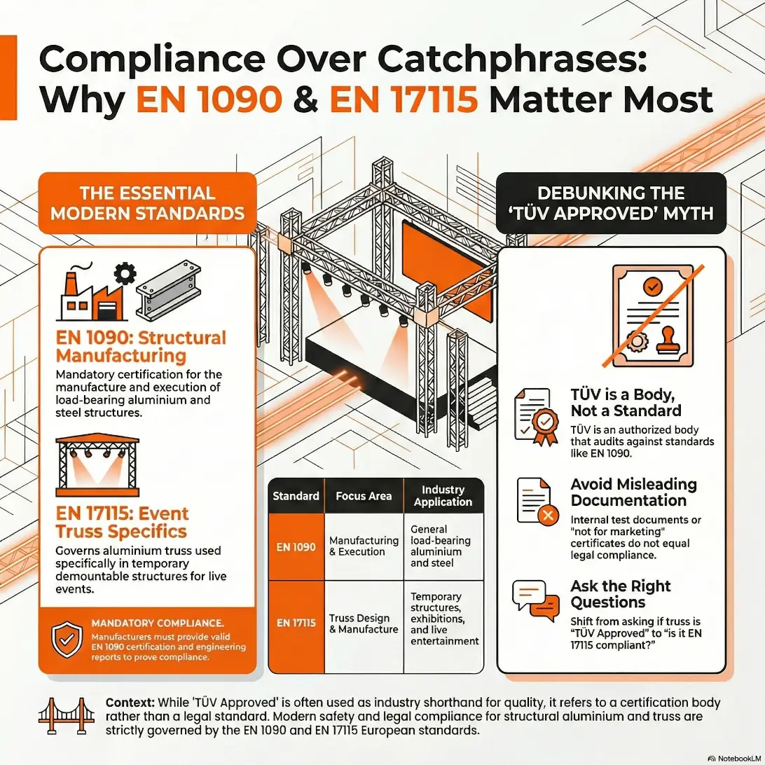 TÜV approved truss and EN1090