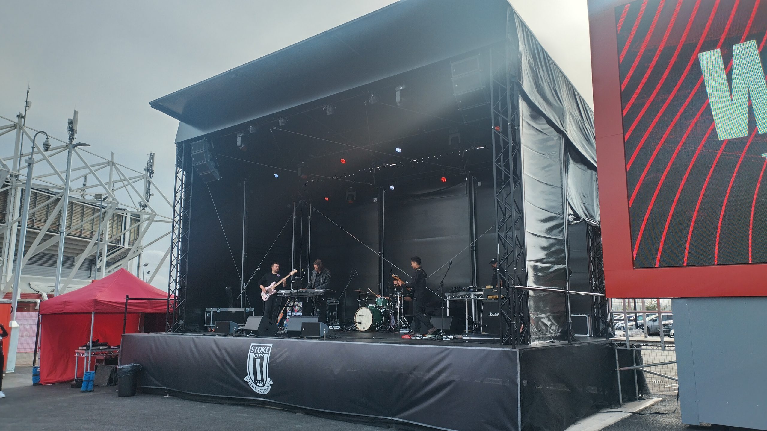 Stoke City fan zone roof